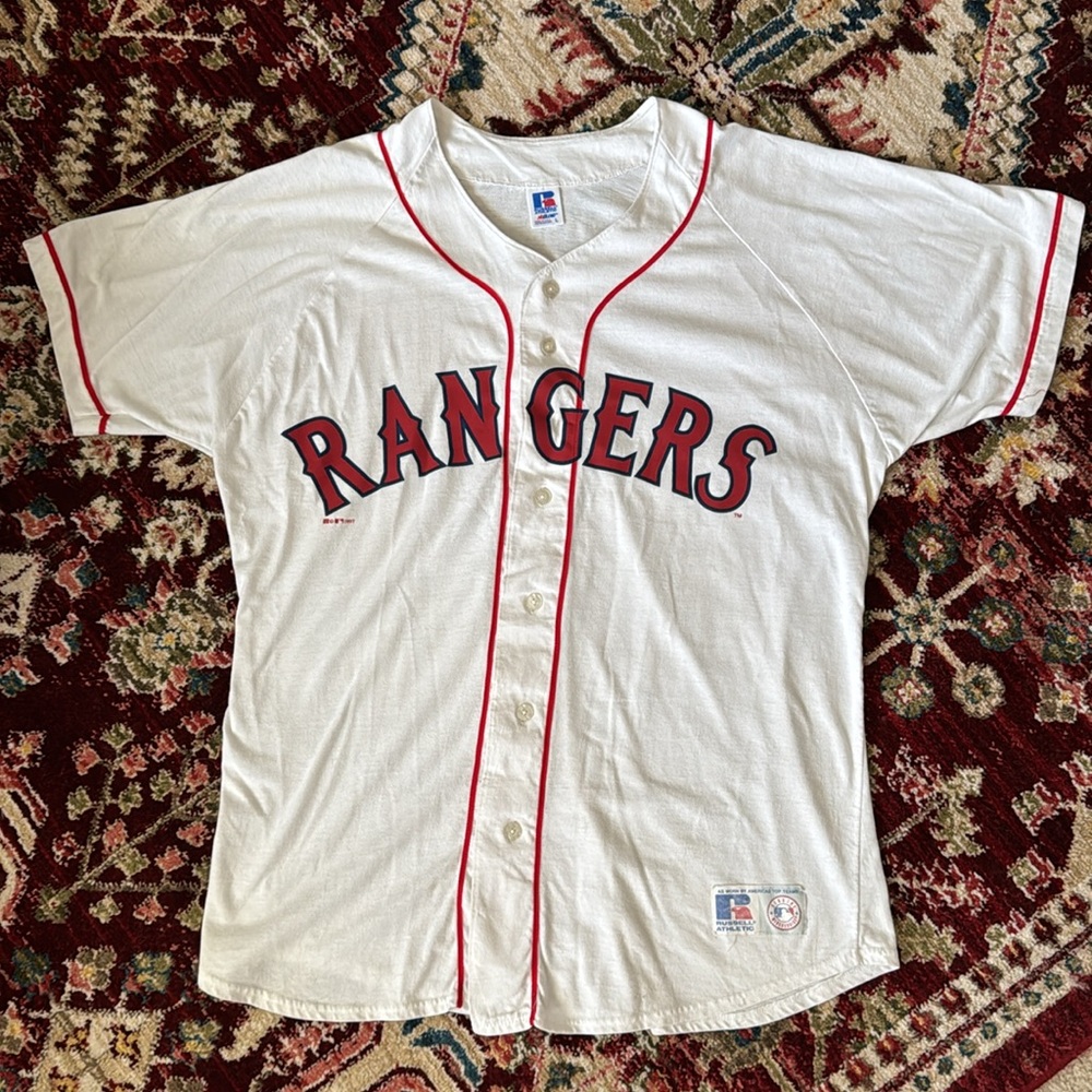 1997 Texas Rangers button-up jersey